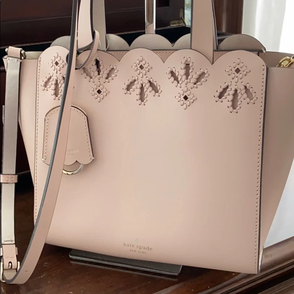 Kate Spade Magnolia Street eyelet Handbag Blush color NWT. - Picture 3 of 9